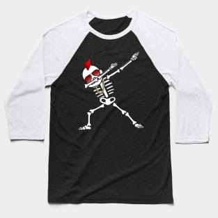 Dabbing Skeleton Dancing skull Hip hop funny Halloween Baseball T-Shirt